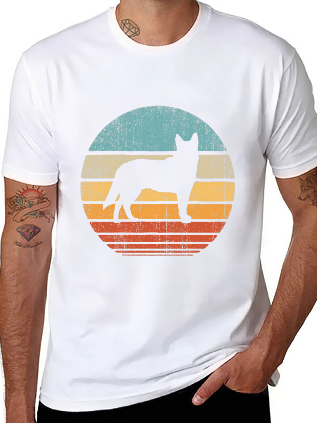 Retro Dog Silhouette T-Shirt
