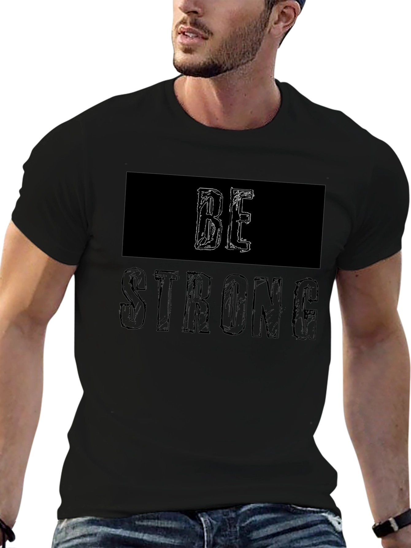 Be Strong Graphic Tee - Black