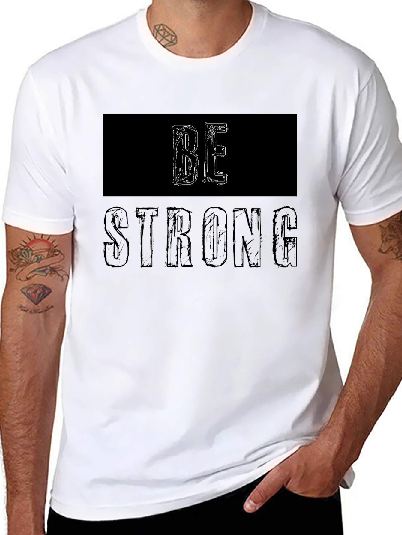 Be Strong Graphic Tee - Black