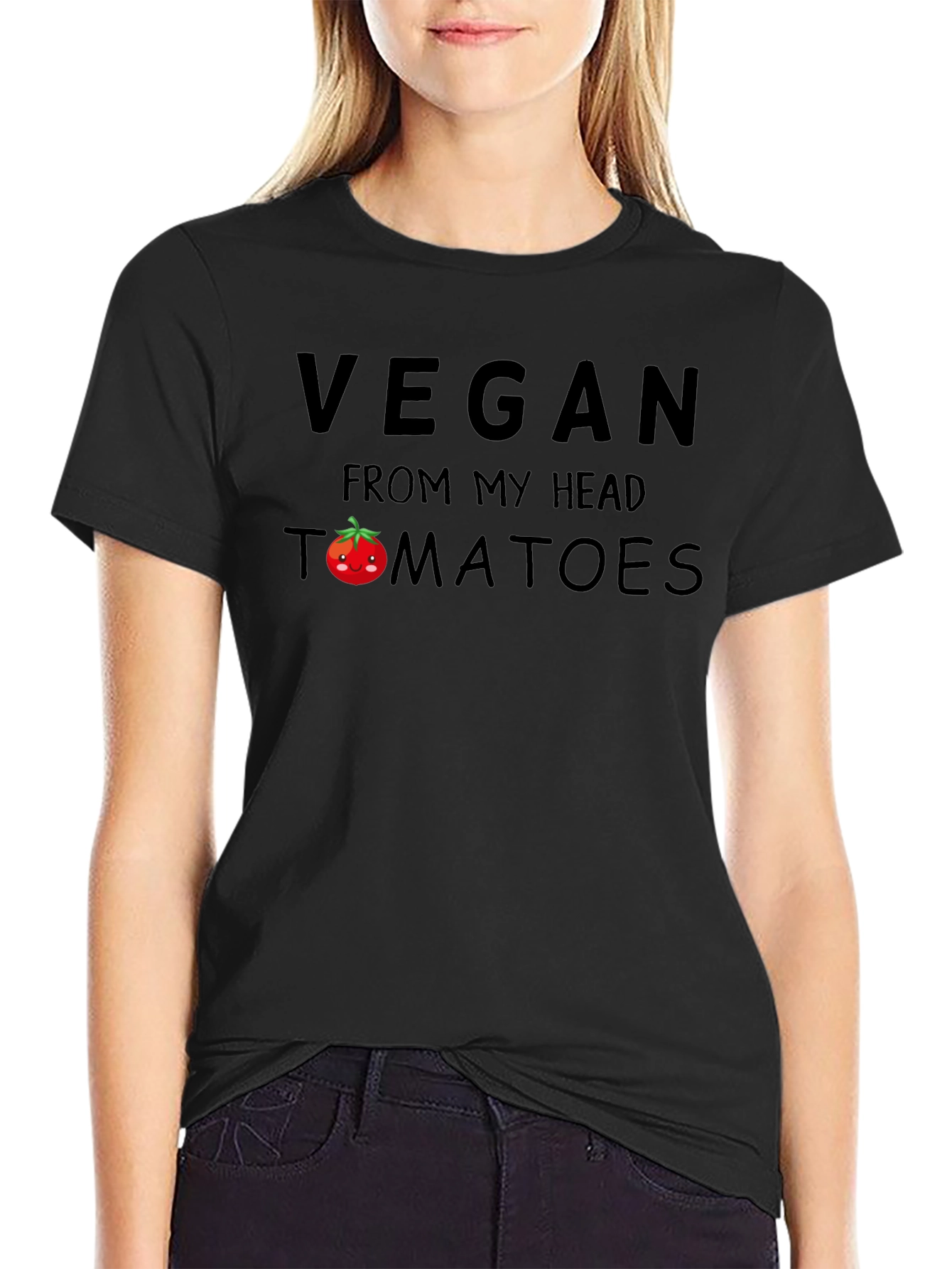 Vegan From My Head Tomatoes Funny T-Shirt