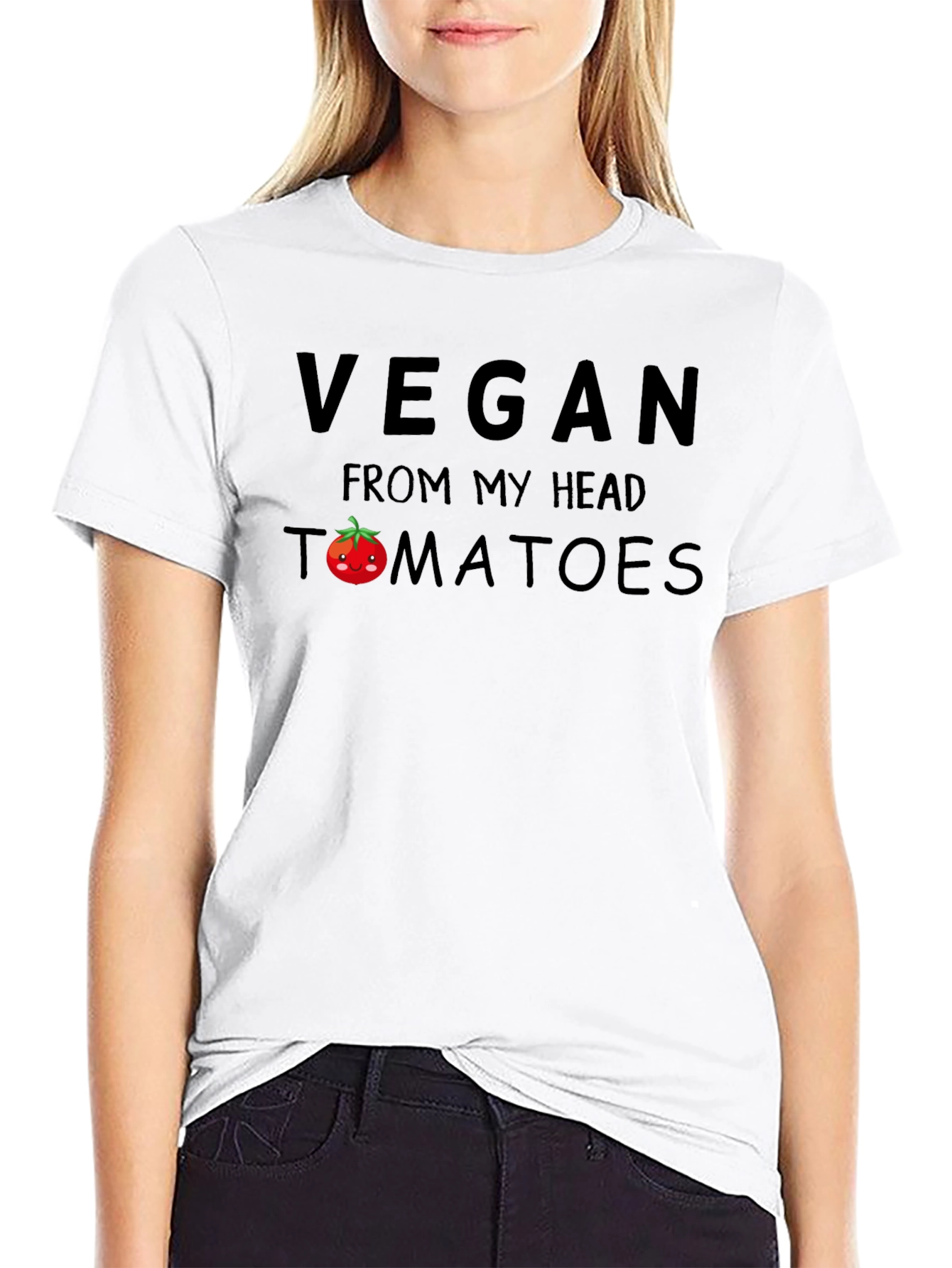 Vegan From My Head Tomatoes Funny T-Shirt