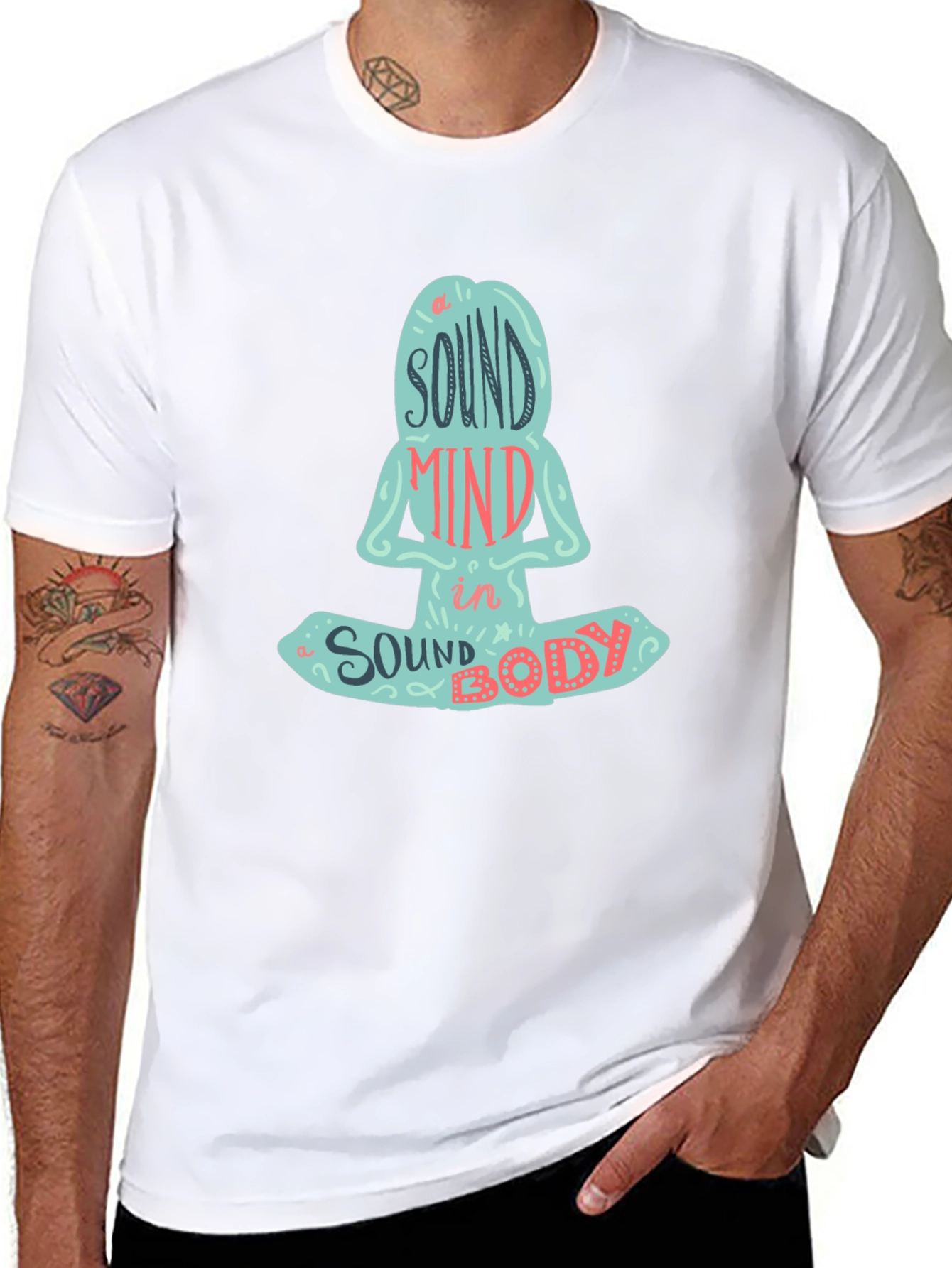 Sound Mind in a Sound Body Yoga Meditation T-Shirt