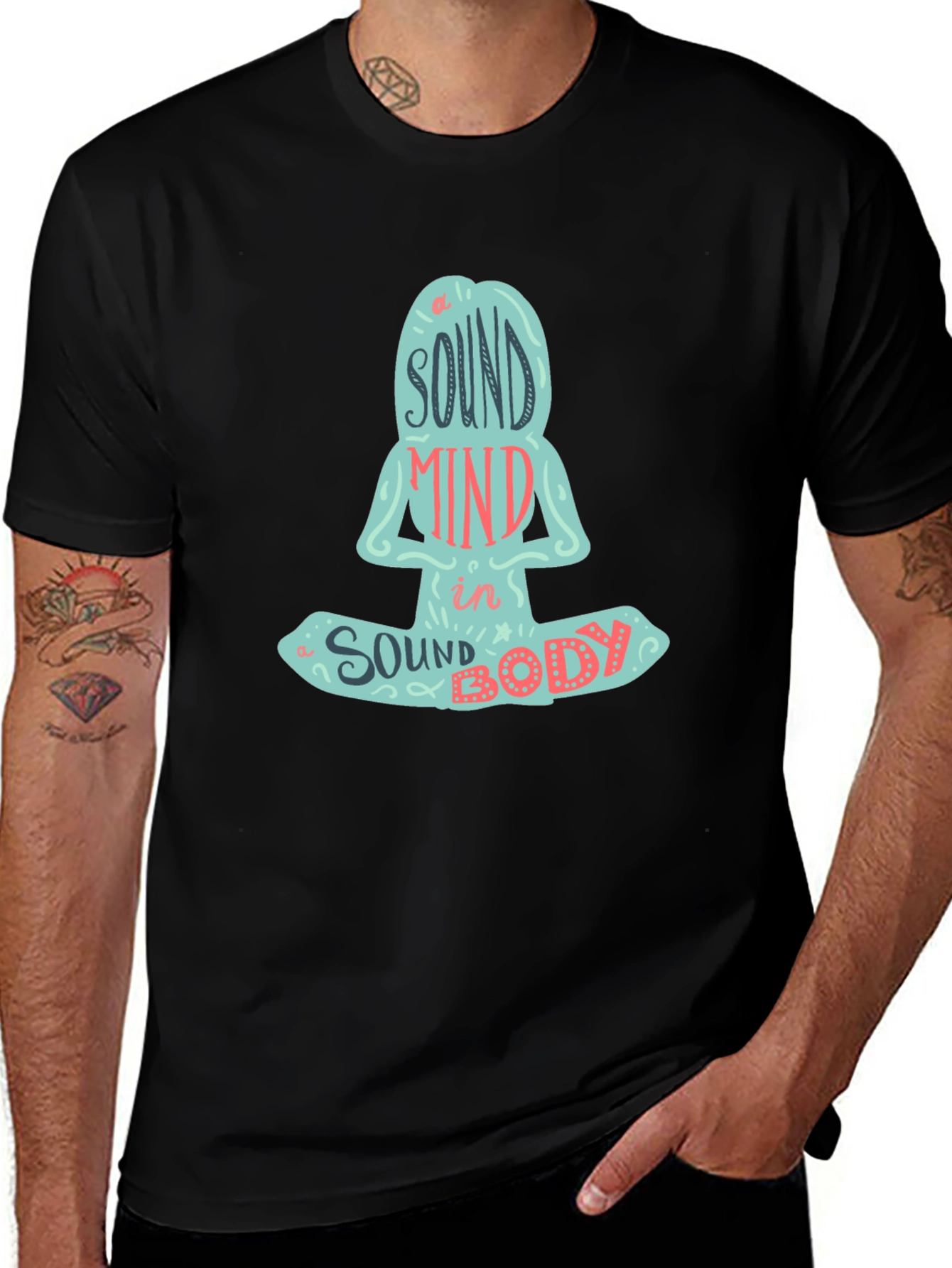 Sound Mind in a Sound Body Yoga Meditation T-Shirt