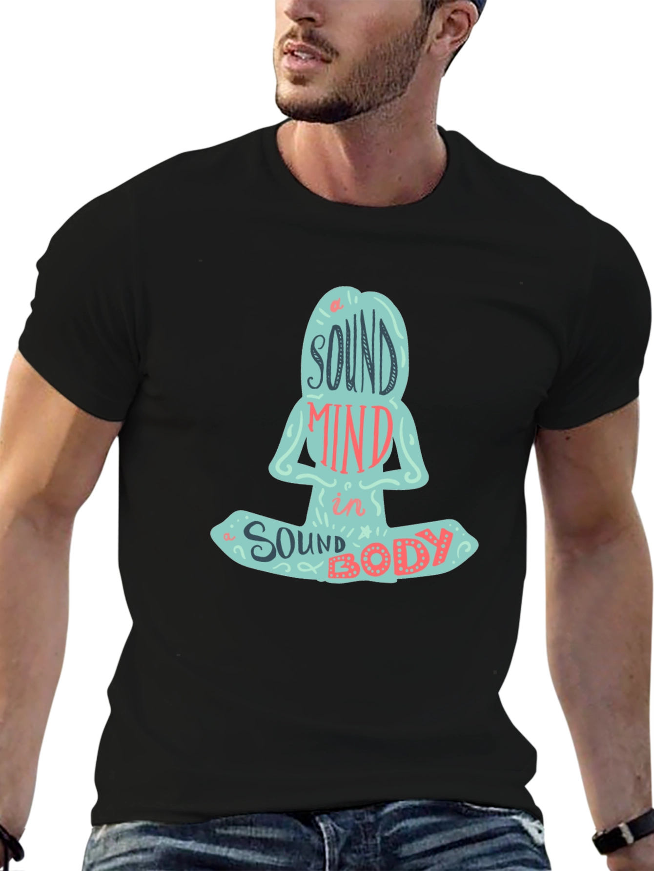 Sound Mind in a Sound Body Yoga Meditation T-Shirt