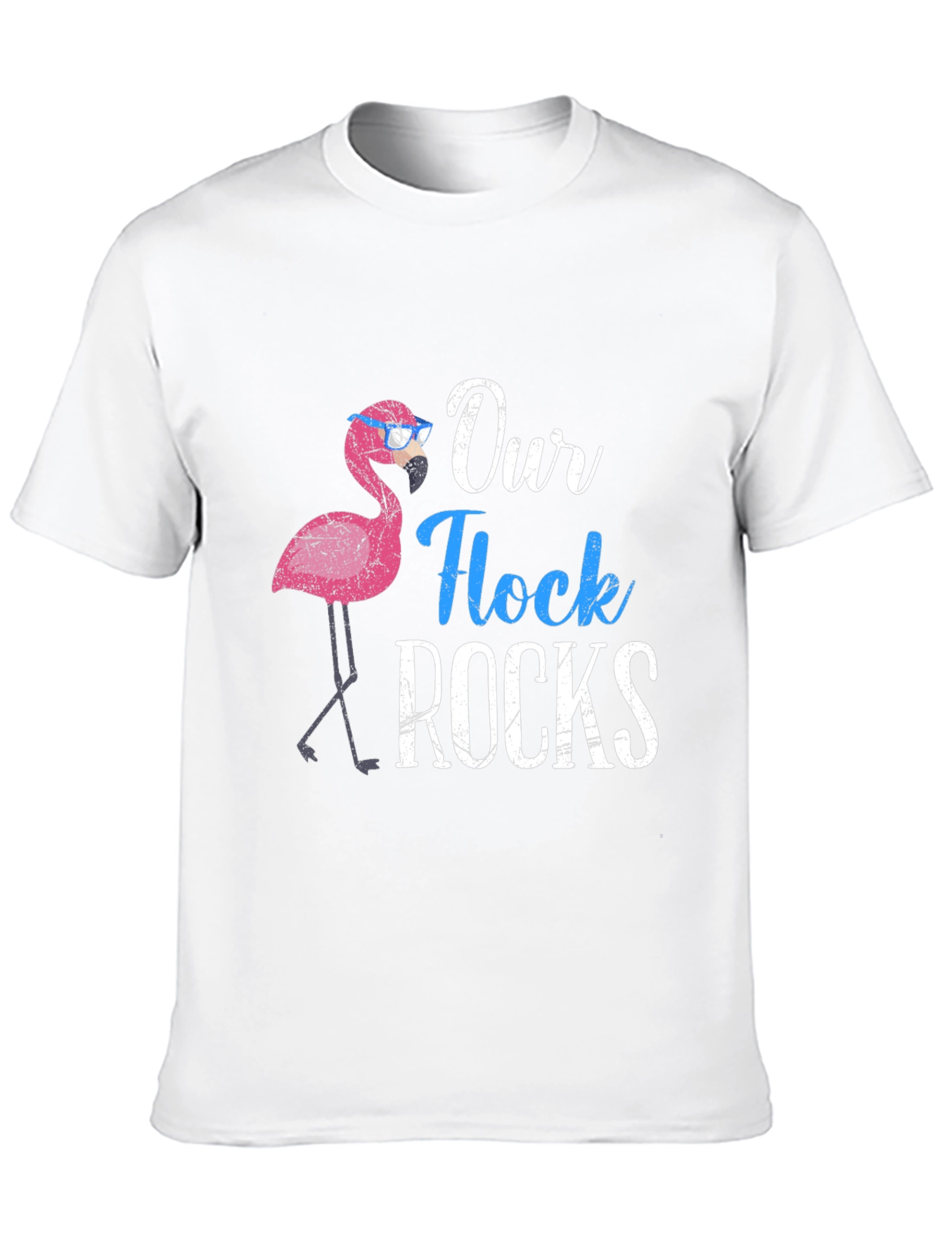 Our Flock Rocks Flamingo T-Shirt