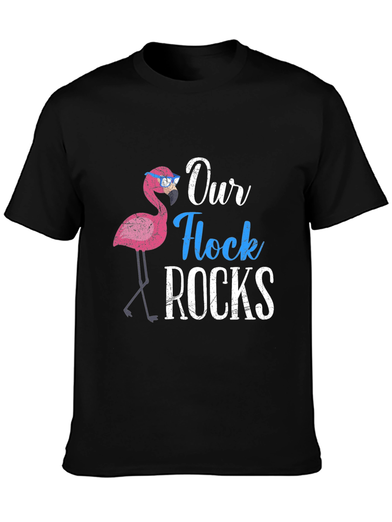 Our Flock Rocks Flamingo T-Shirt