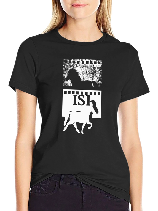 ISI Horse Graphic Tee - Stylish Black Cotton T-Shirt