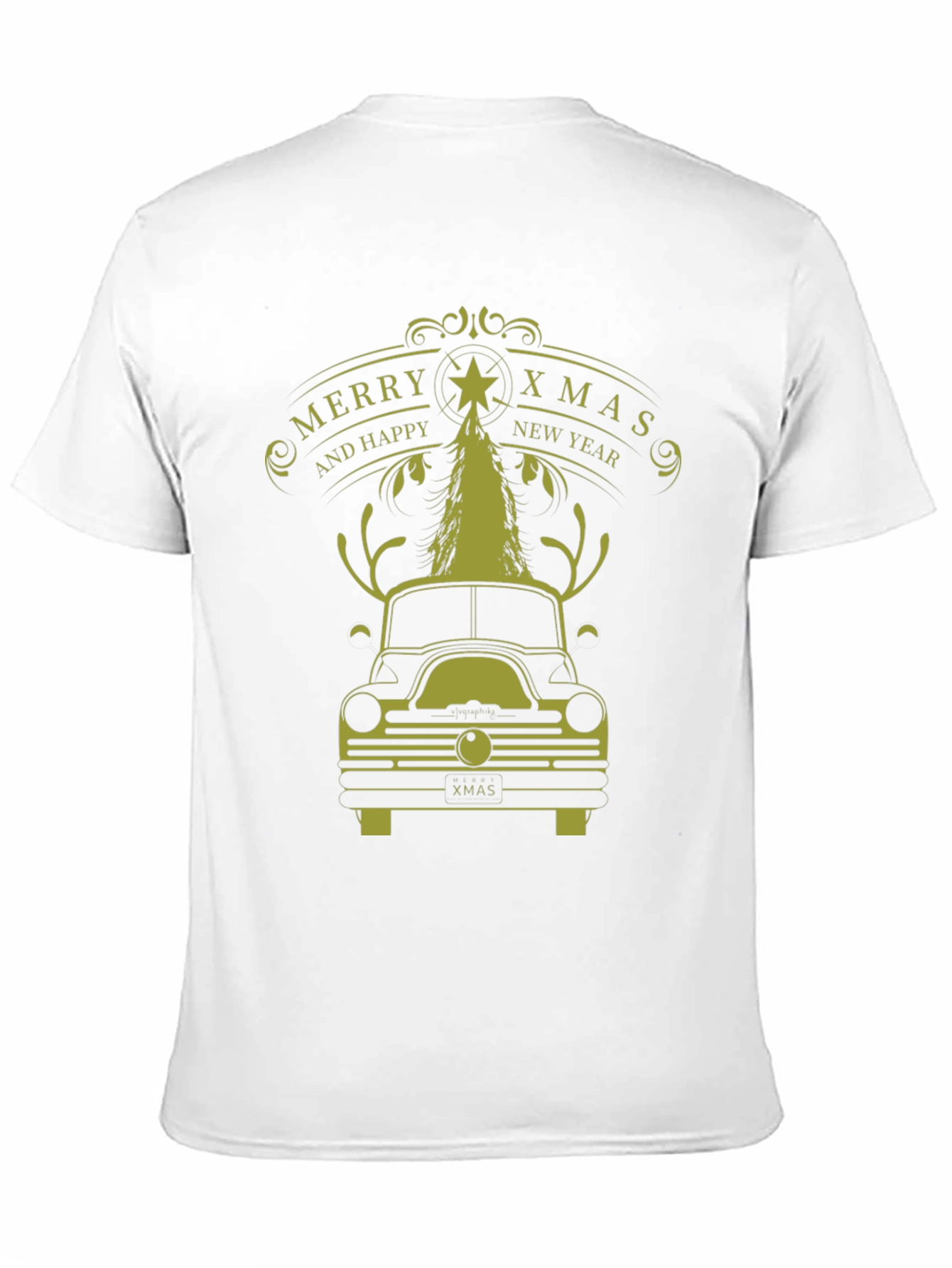 Merry Xmas Car T-Shirt - Holiday Festive Tee