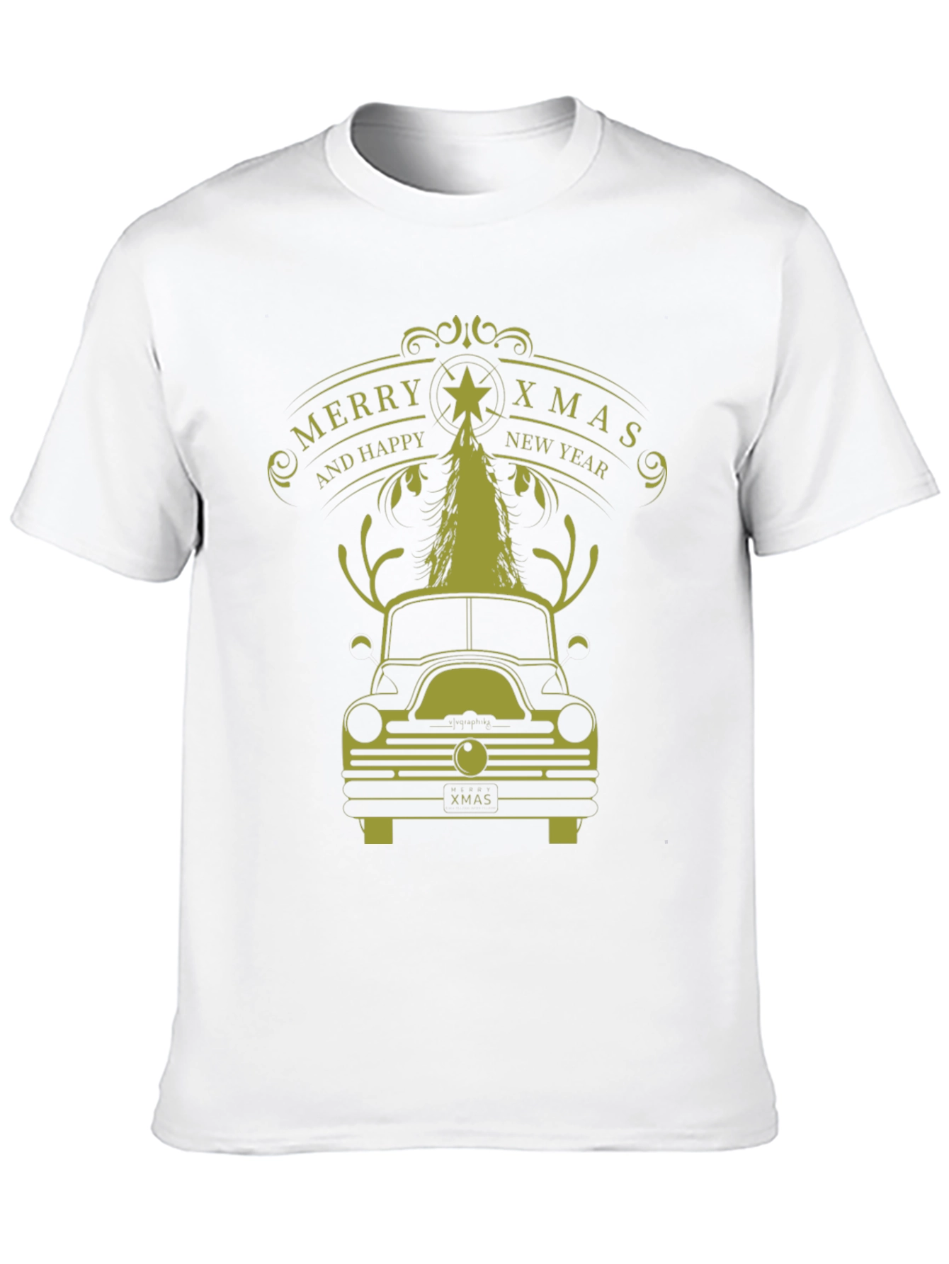Merry Xmas Car T-Shirt - Holiday Festive Tee