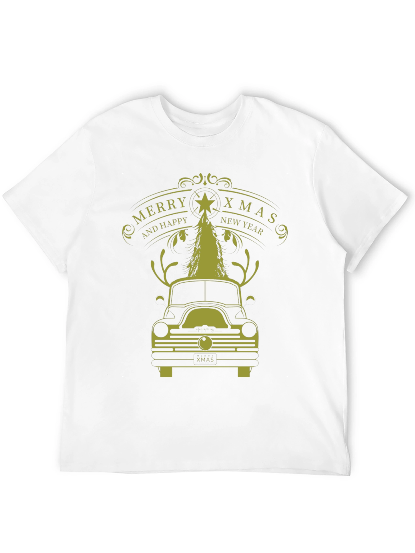 Merry Xmas Car T-Shirt - Holiday Festive Tee