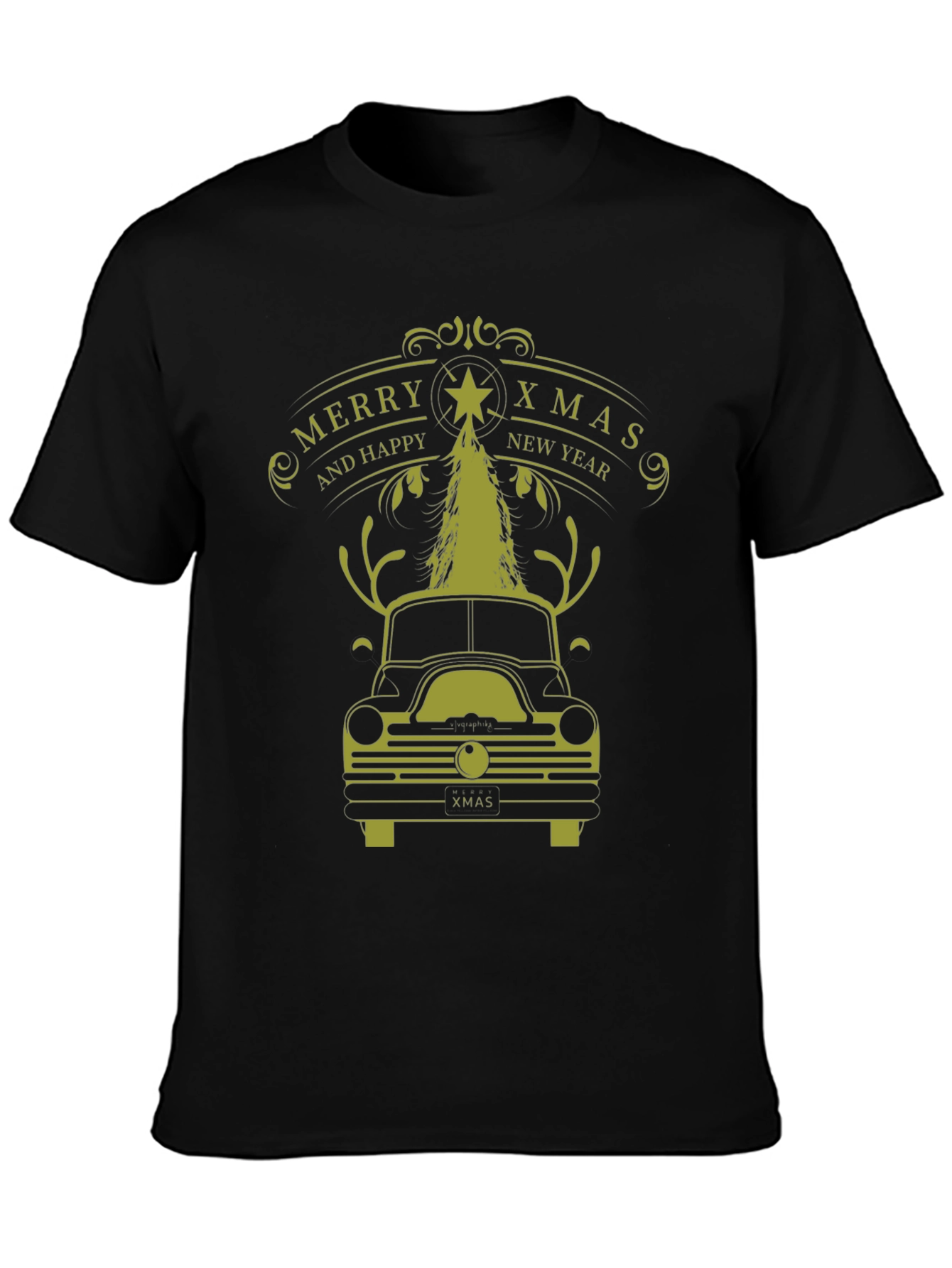 Merry Xmas Car T-Shirt - Holiday Festive Tee