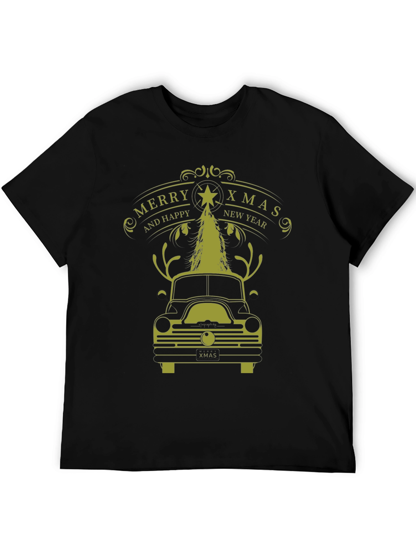 Merry Xmas Car T-Shirt - Holiday Festive Tee