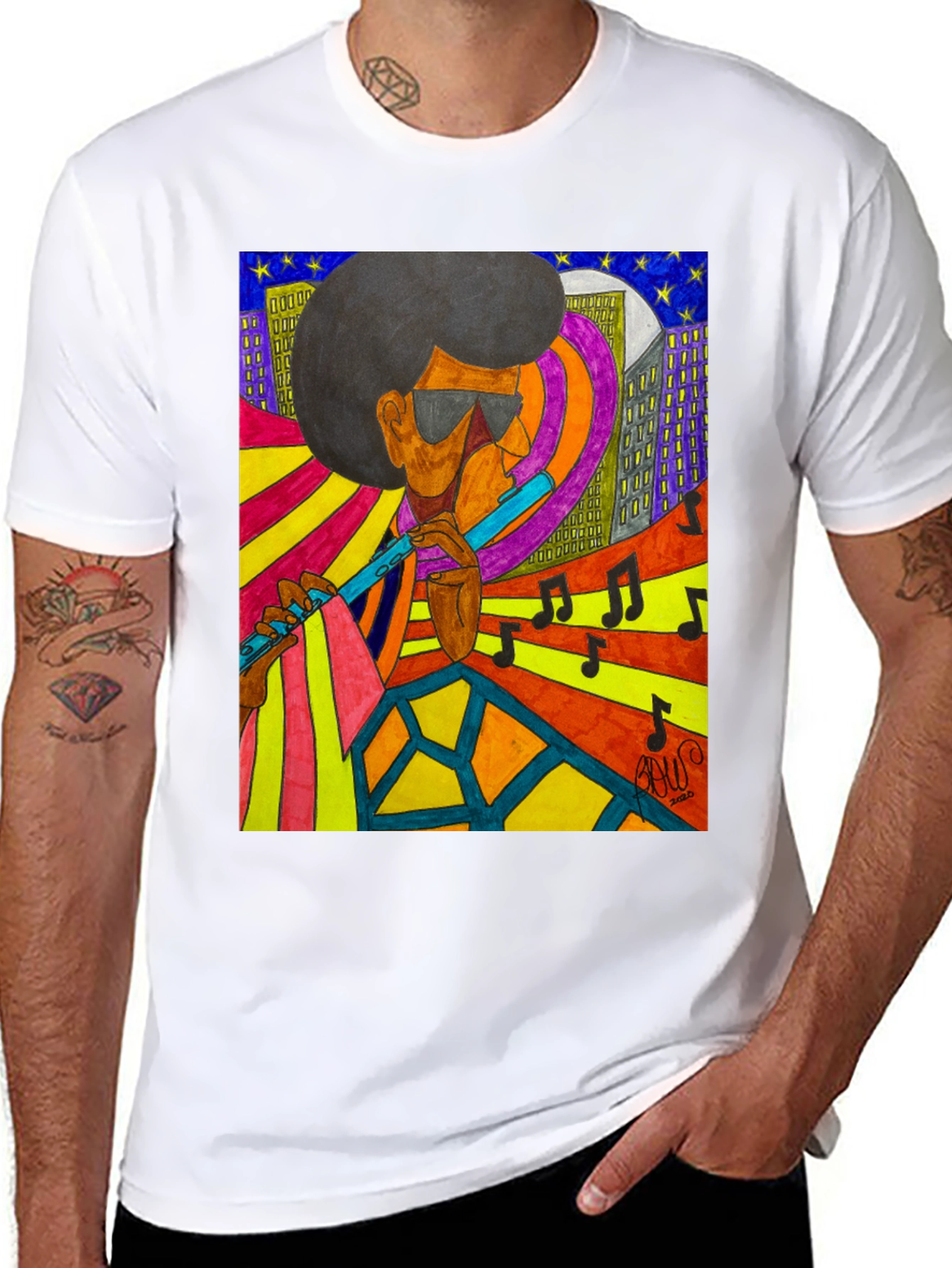Jazz Musician Graphic T-Shirt