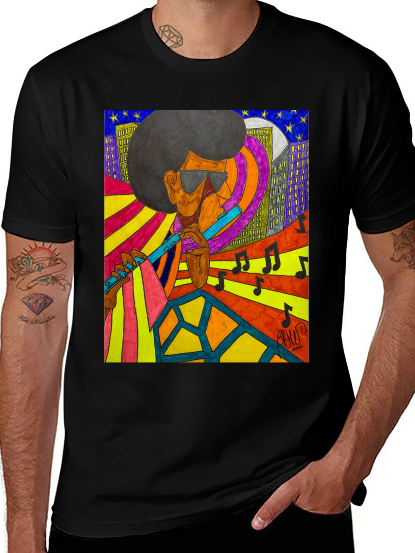 Jazz Musician Graphic T-Shirt