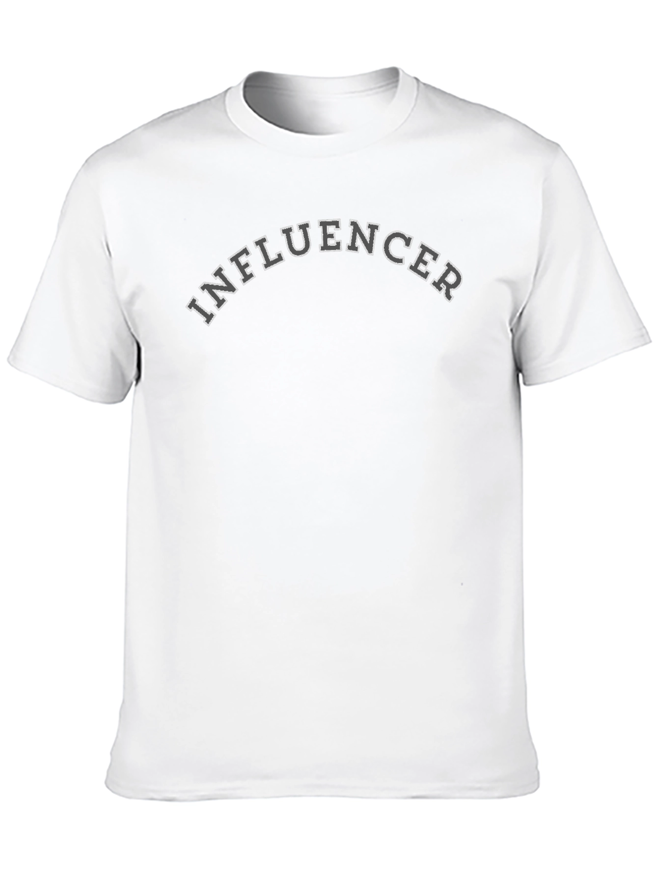 Influencer Black T-Shirt - Modern Graphic Tee