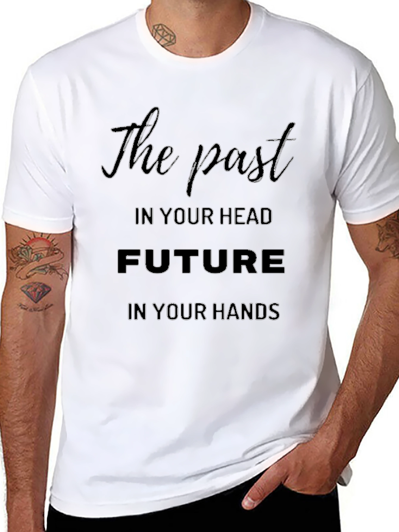 The Past Future Graphic Tee - Motivational Design