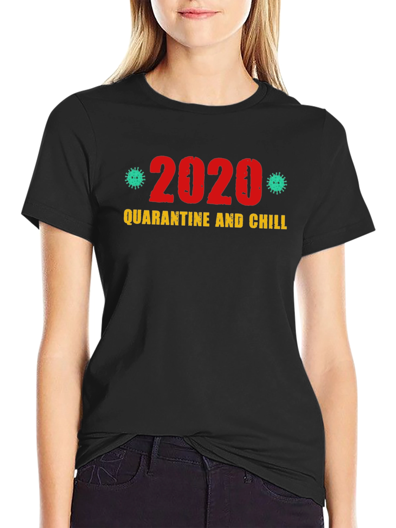 2020 Quarantine and Chill Graphic T-Shirt