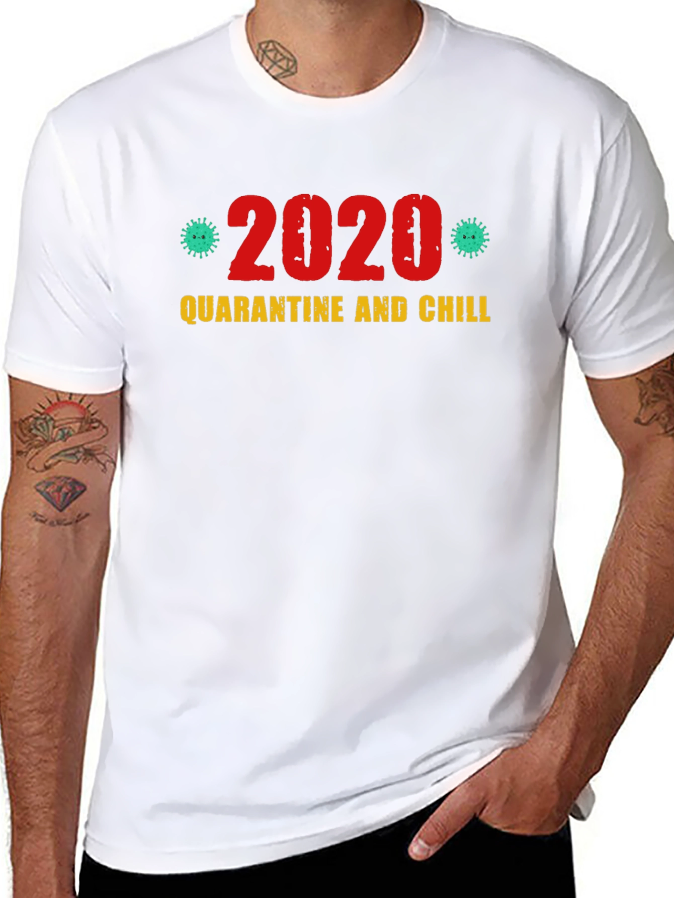 2020 Quarantine and Chill Graphic T-Shirt
