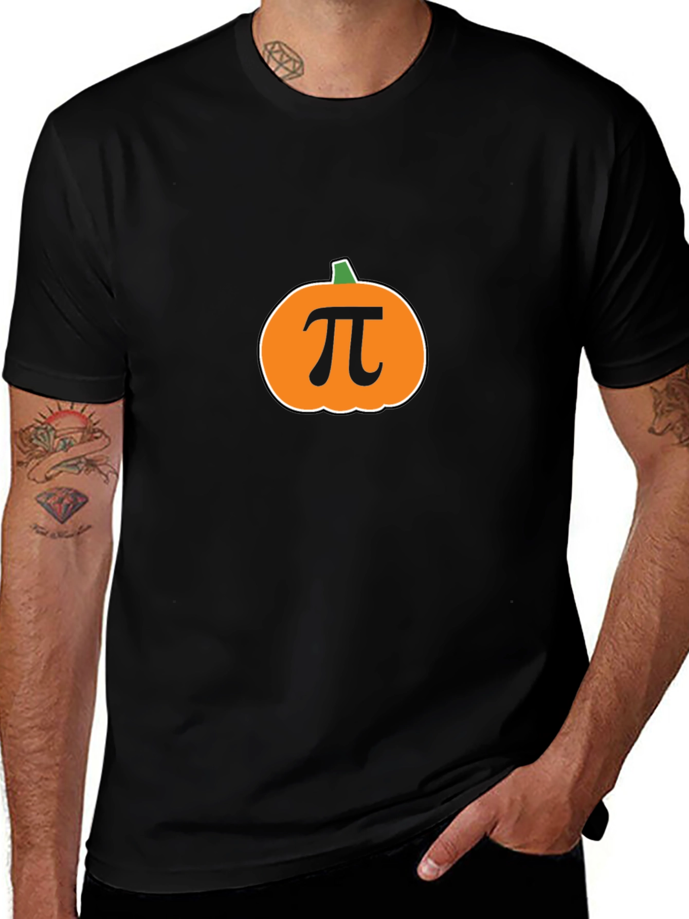 Pumpkin Pi Halloween T-Shirt - Black