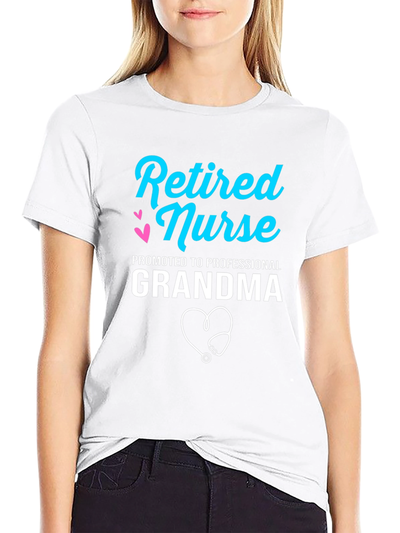 Retired Nurse Professional Grandma Graphic T-Shirt