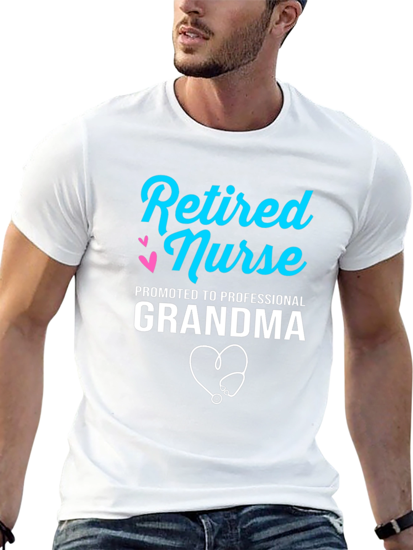 Retired Nurse Professional Grandma Graphic T-Shirt
