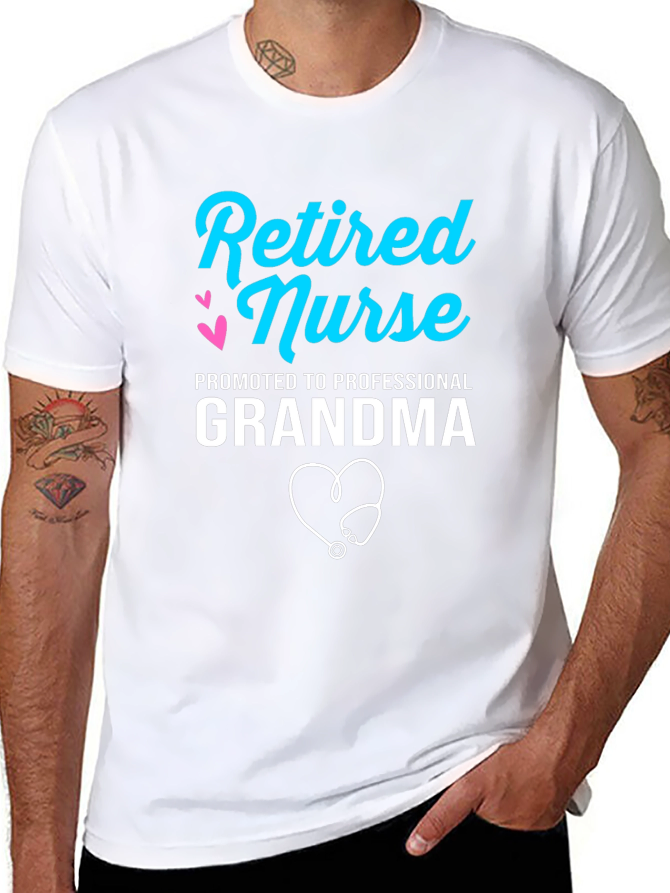 Retired Nurse Professional Grandma Graphic T-Shirt