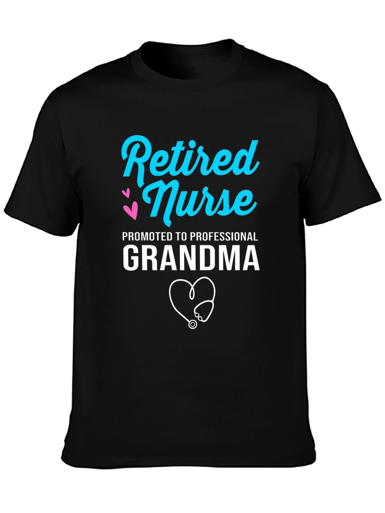 Retired Nurse Professional Grandma Graphic T-Shirt