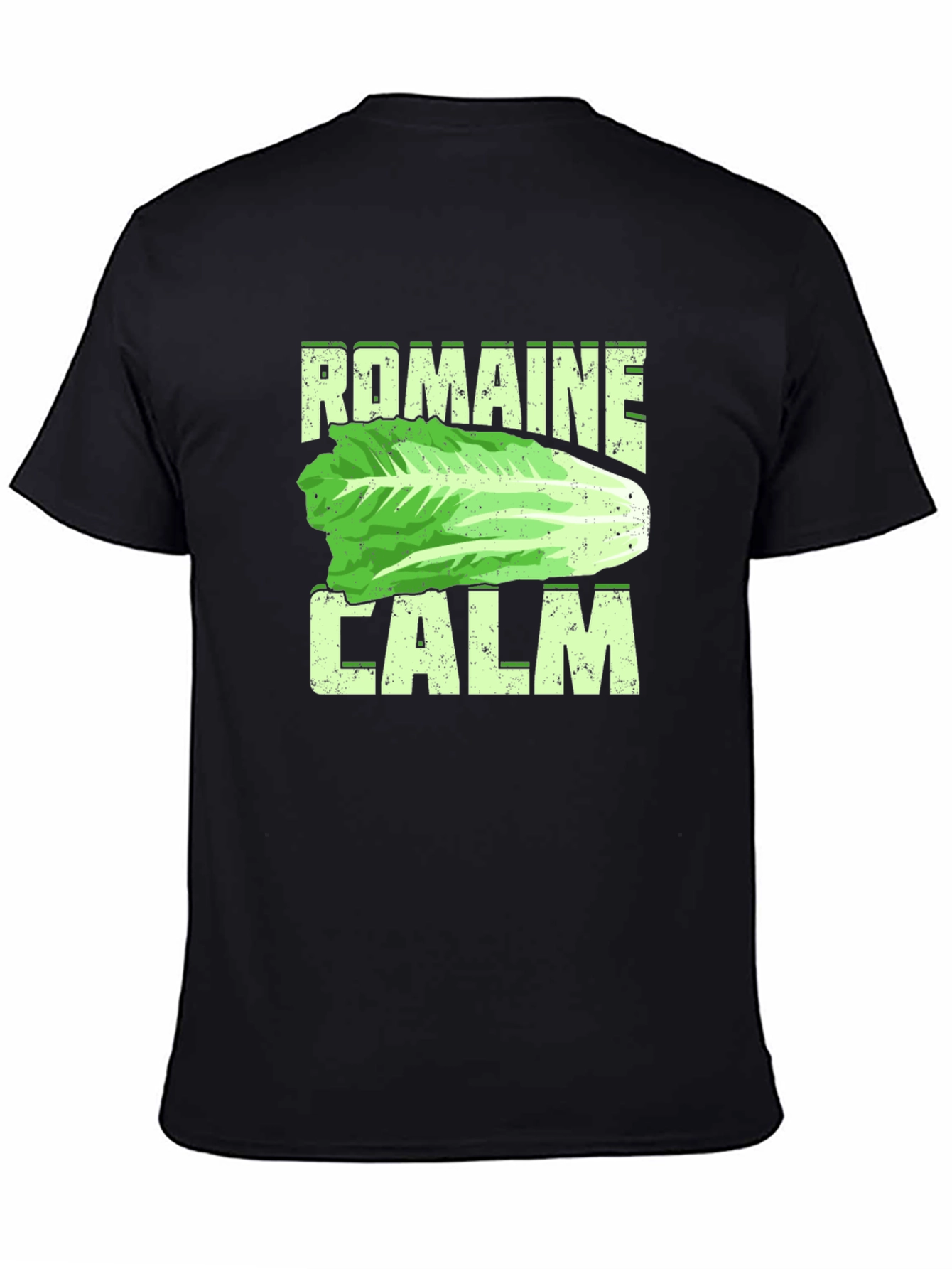 Romaine Calm Funny Lettuce Graphic Mens T-Shirt
