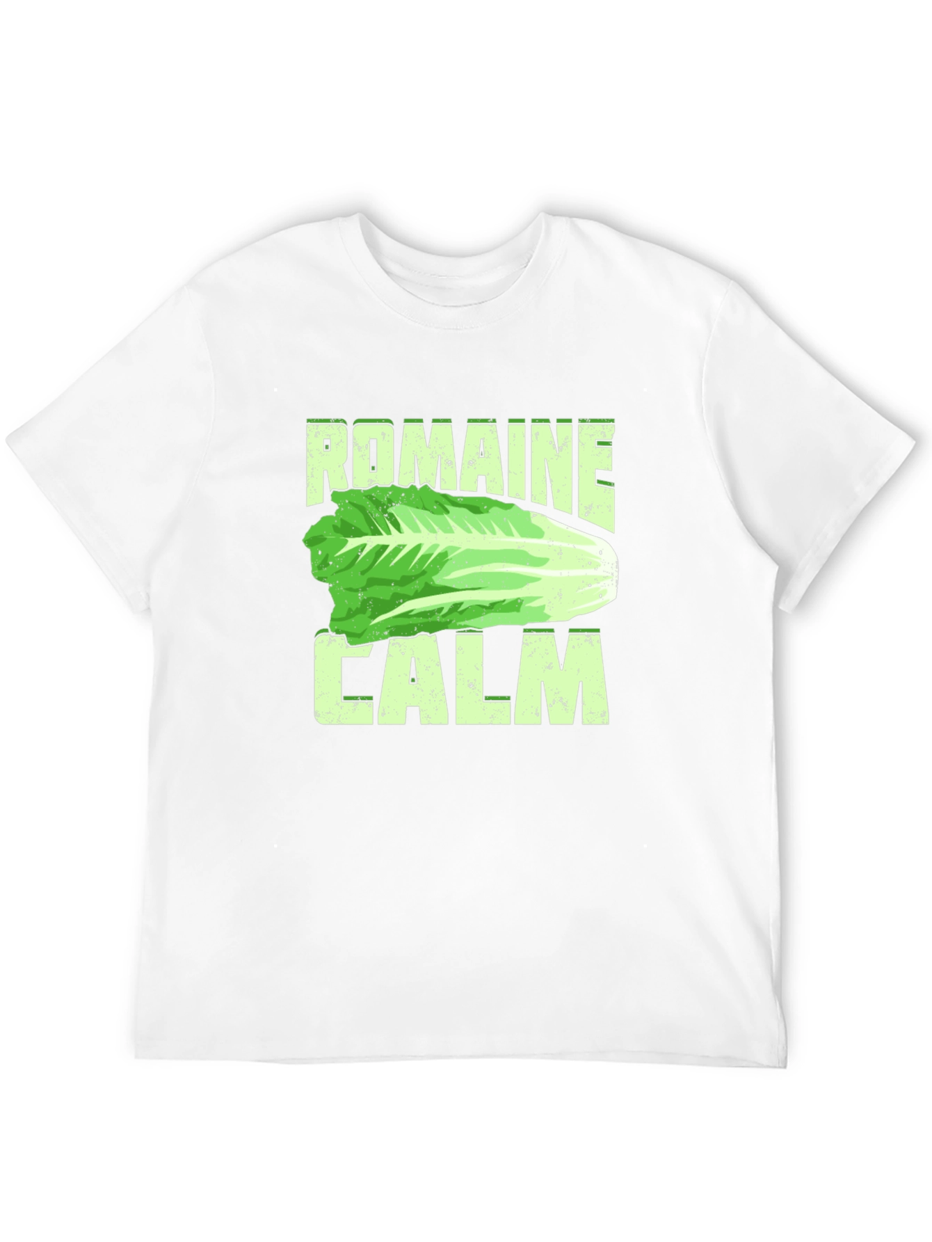 Romaine Calm Funny Lettuce Graphic Mens T-Shirt