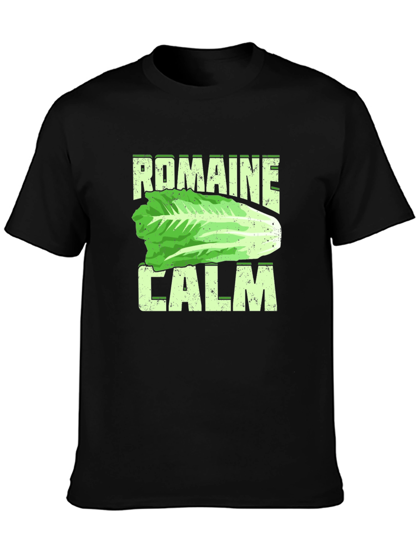 Romaine Calm Funny Lettuce Graphic Mens T-Shirt