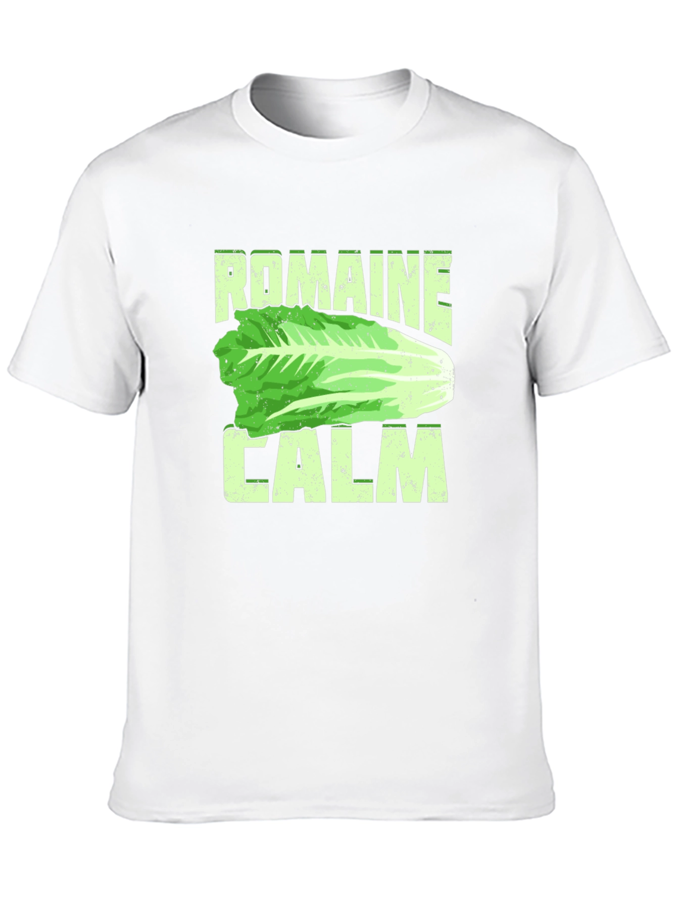 Romaine Calm Funny Lettuce Graphic Mens T-Shirt