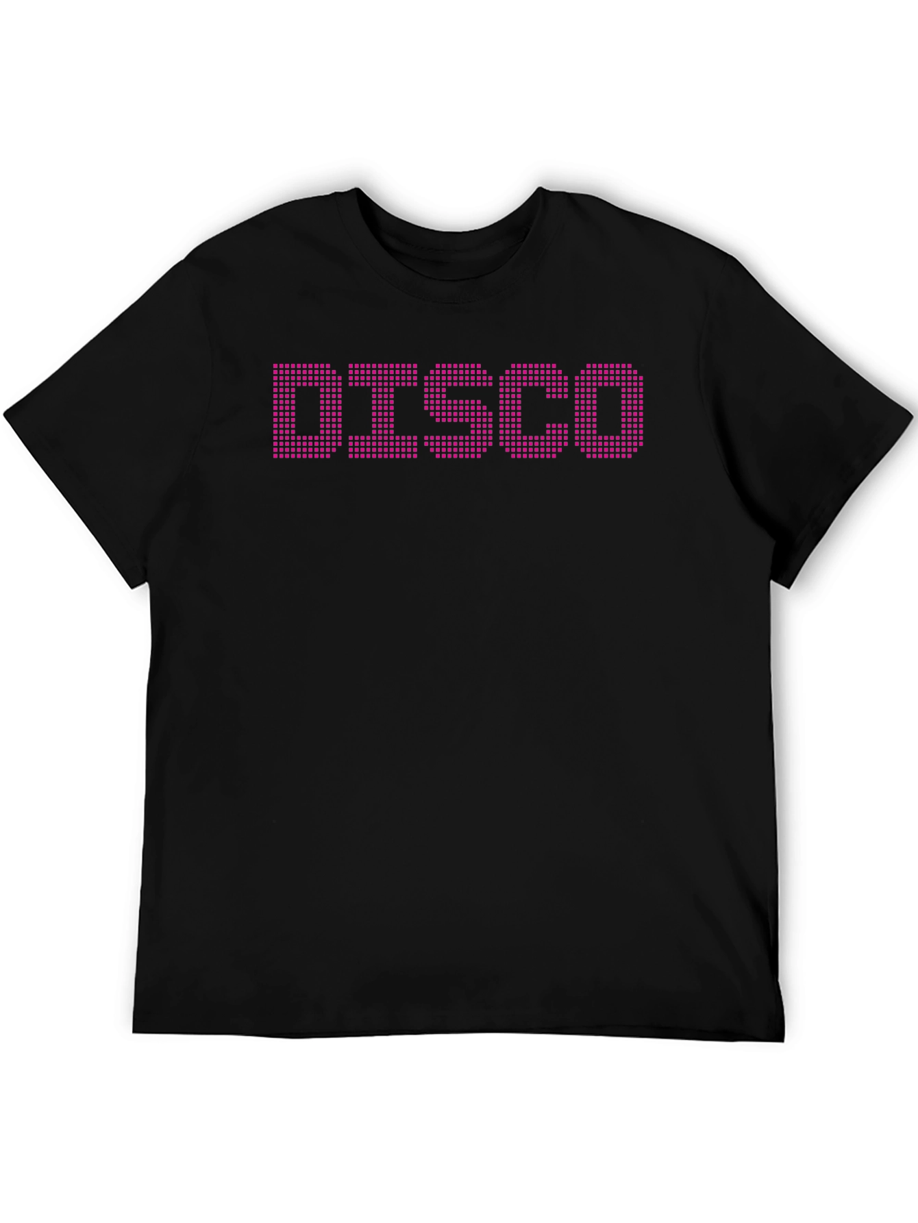 Retro Disco T-Shirt - Pixelated Text Design