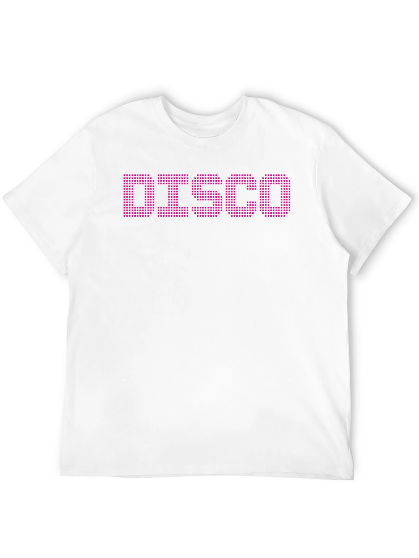 Retro Disco T-Shirt - Pixelated Text Design