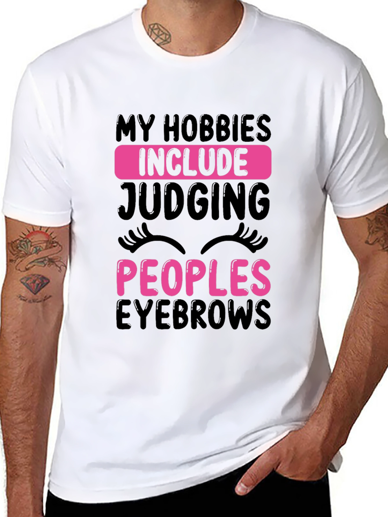 Funny Eyebrow Judging Hobbies T-Shirt