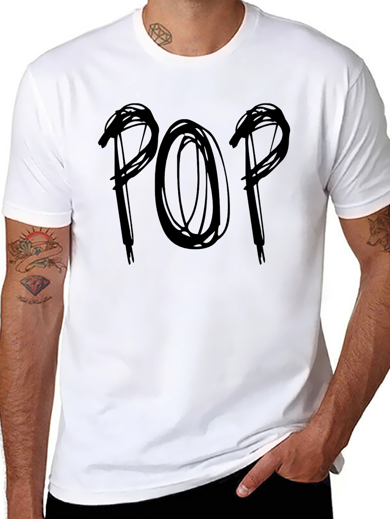 Mens POP Graphic T-Shirt - Black