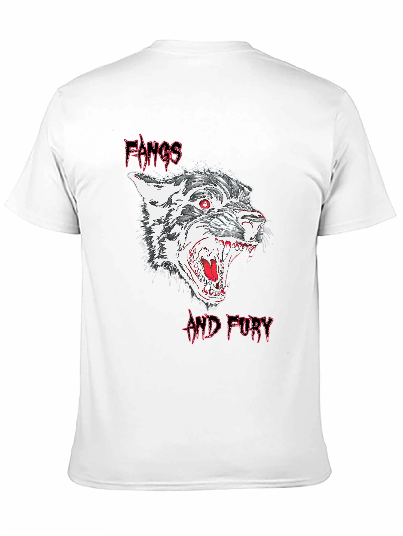 Fangs and Fury Graphic Tee - Black