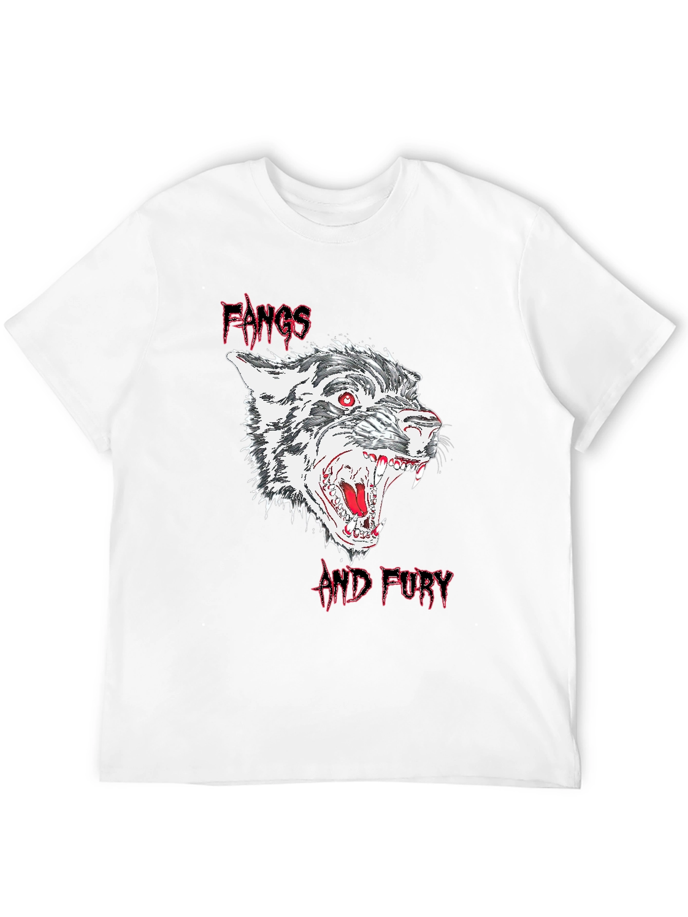 Fangs and Fury Graphic Tee - Black