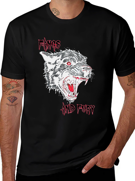 Fangs and Fury Graphic Tee - Black