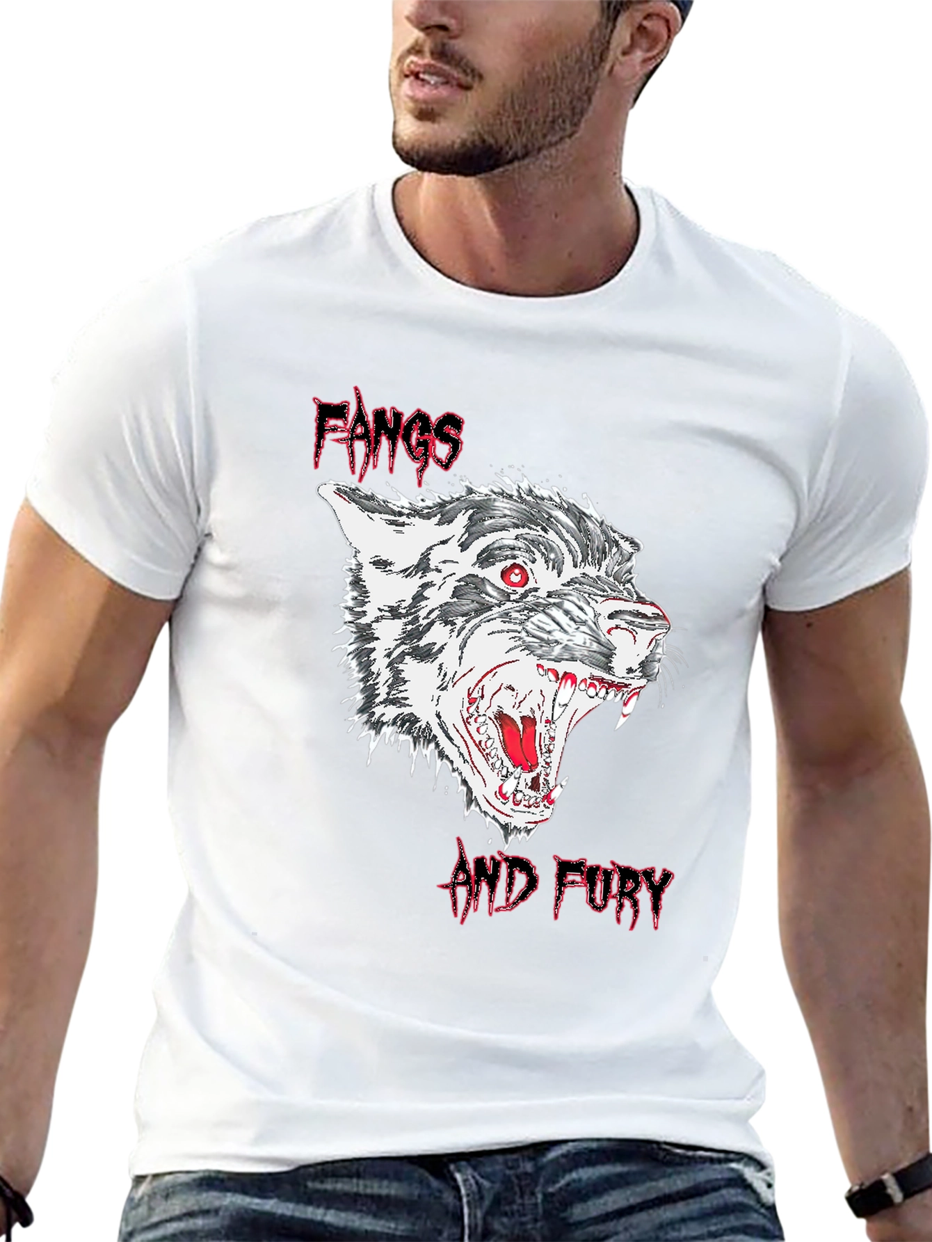 Fangs and Fury Graphic Tee - Black