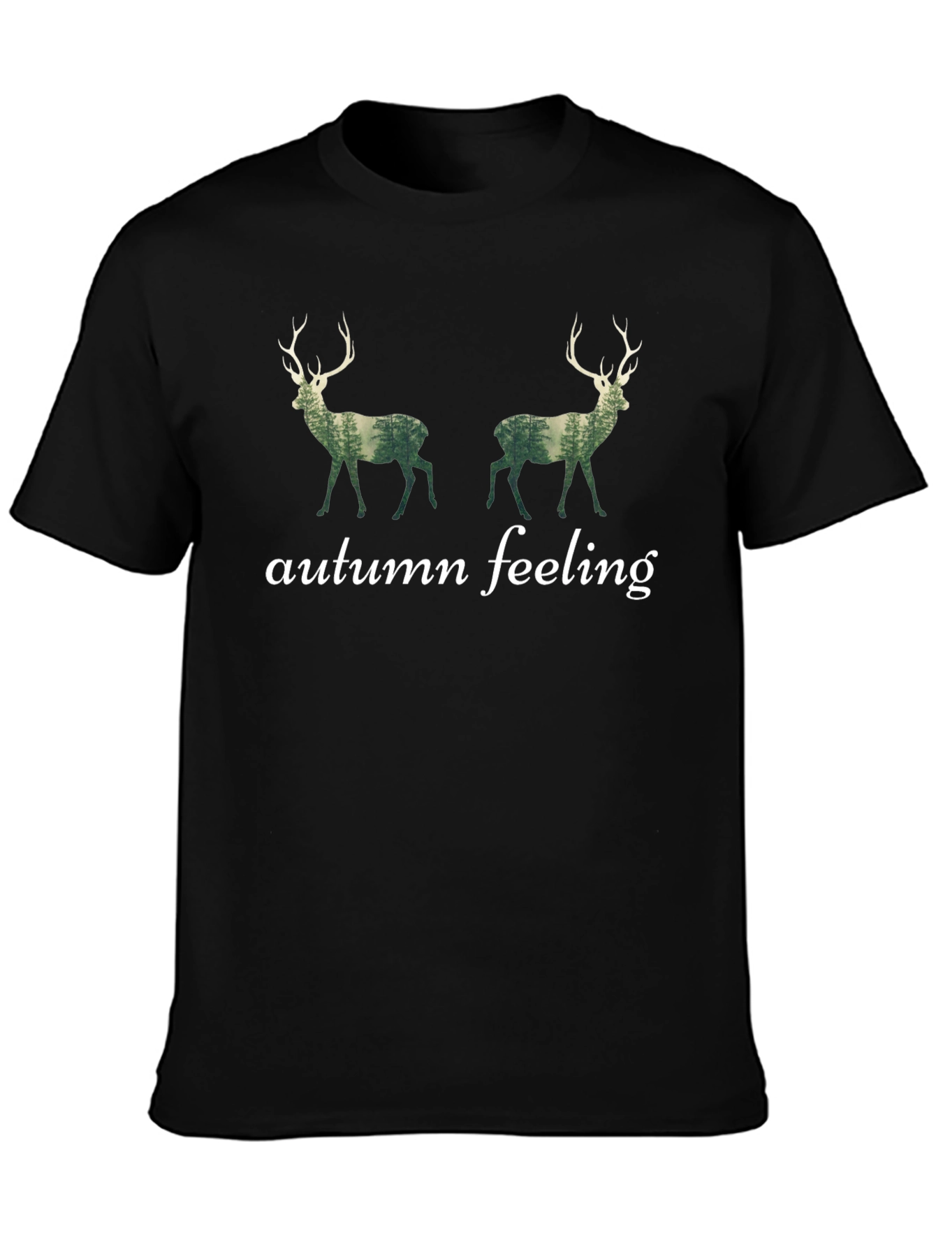 Autumn Feeling Deer Graphic T-Shirt