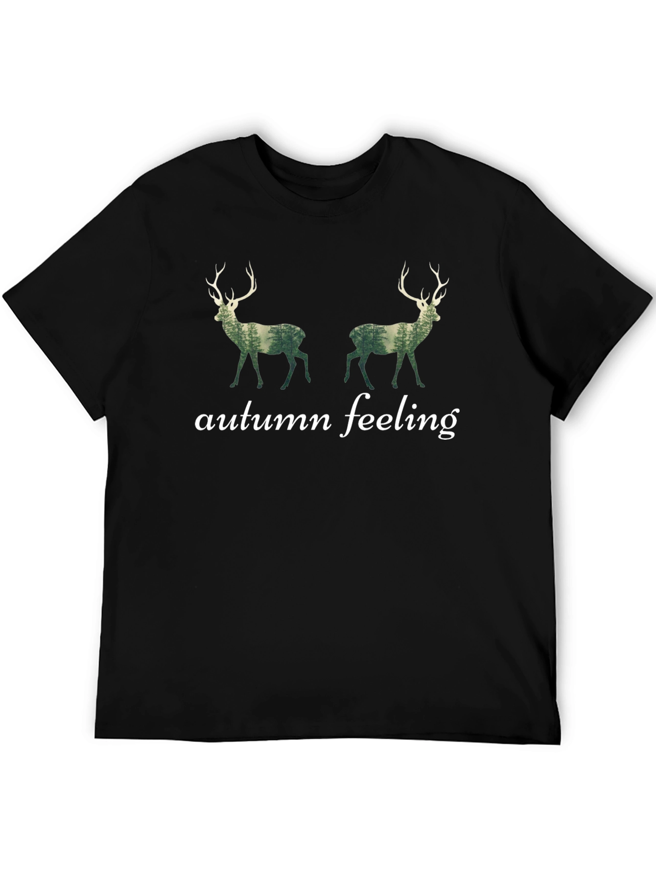 Autumn Feeling Deer Graphic T-Shirt