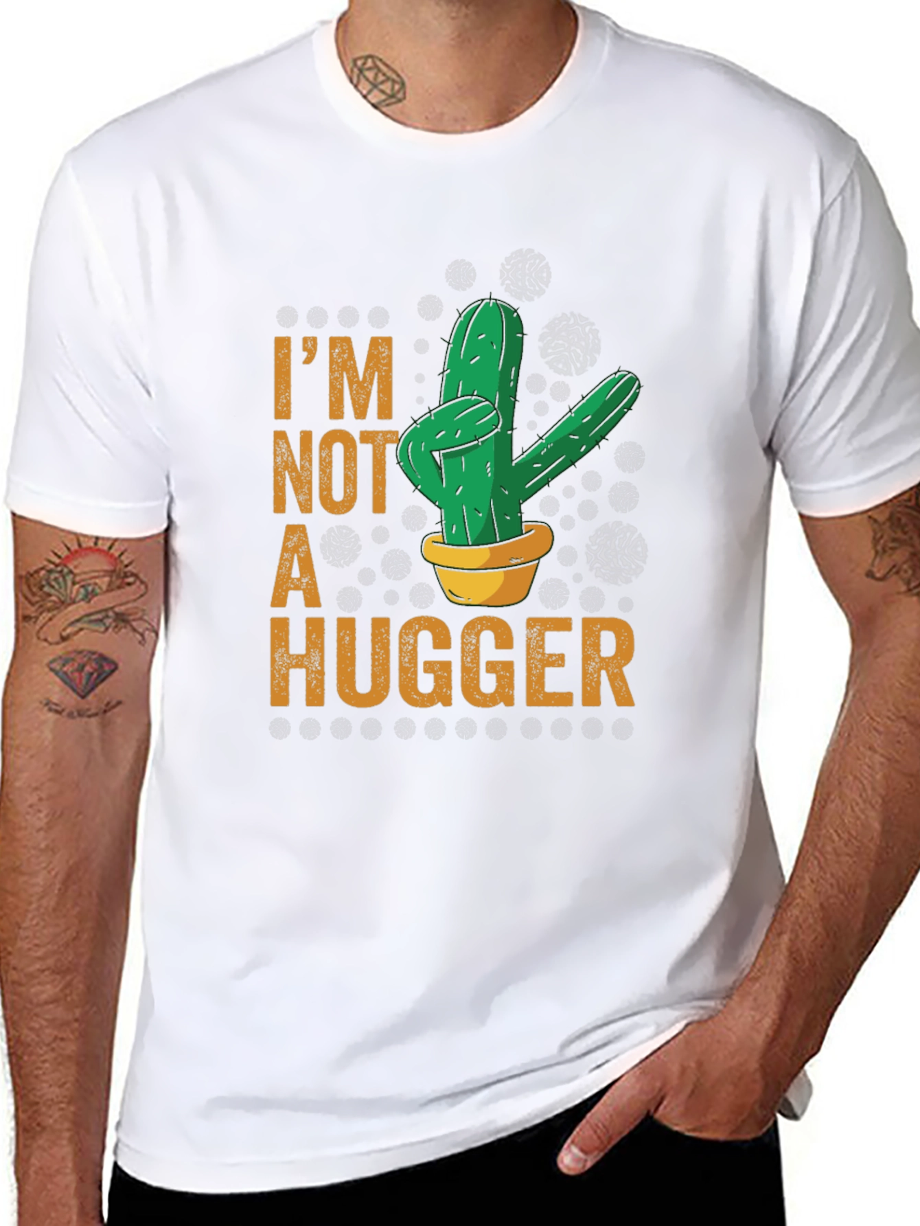 Im Not A Hugger Cactus Graphic Tee