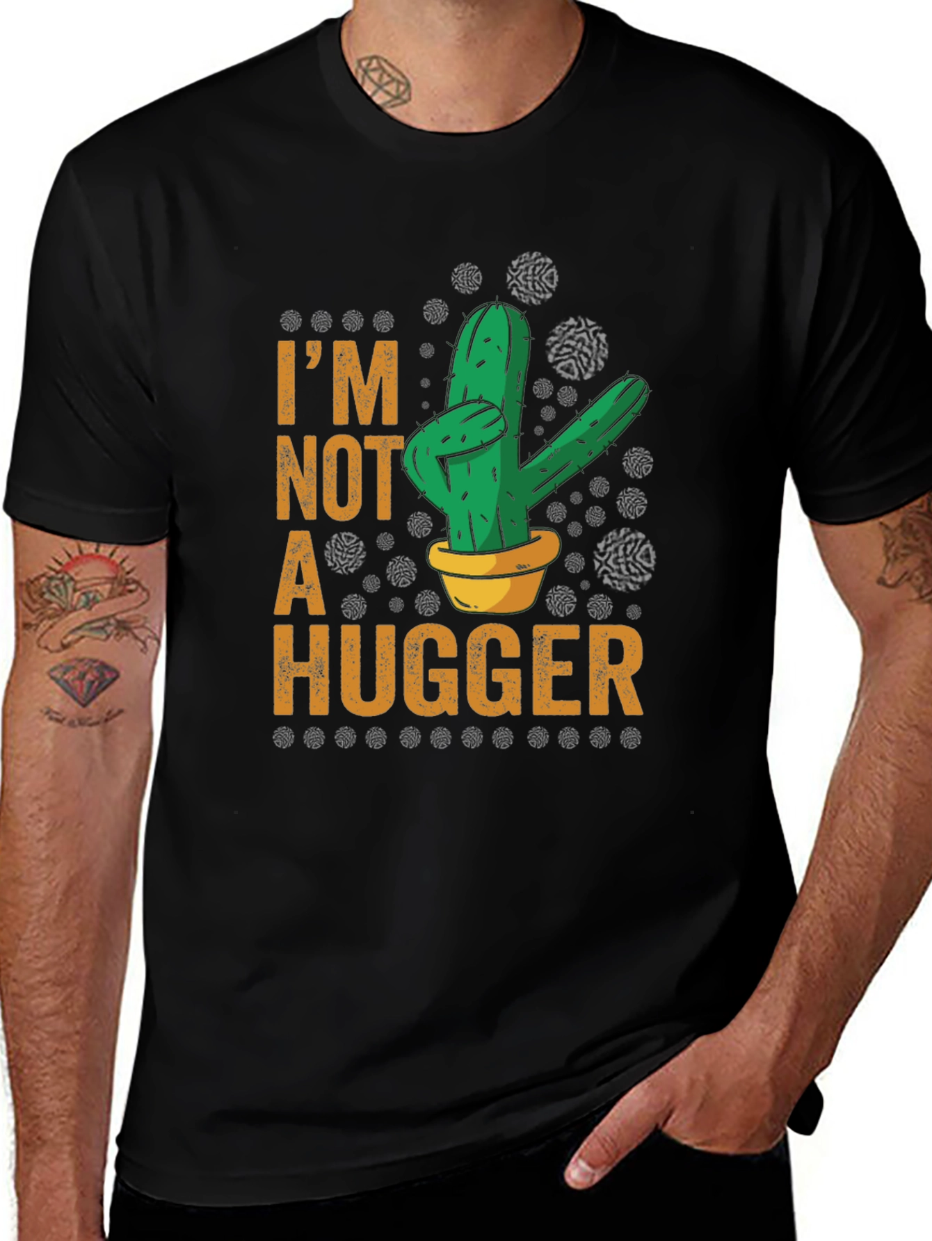 Im Not A Hugger Cactus Graphic Tee