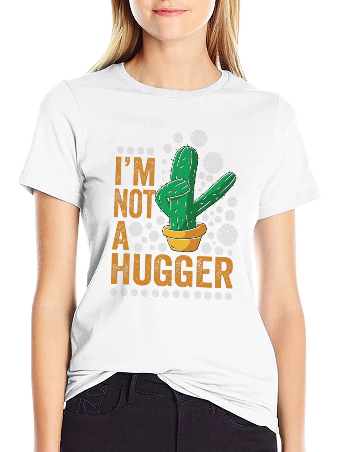 Im Not A Hugger Cactus Graphic Tee