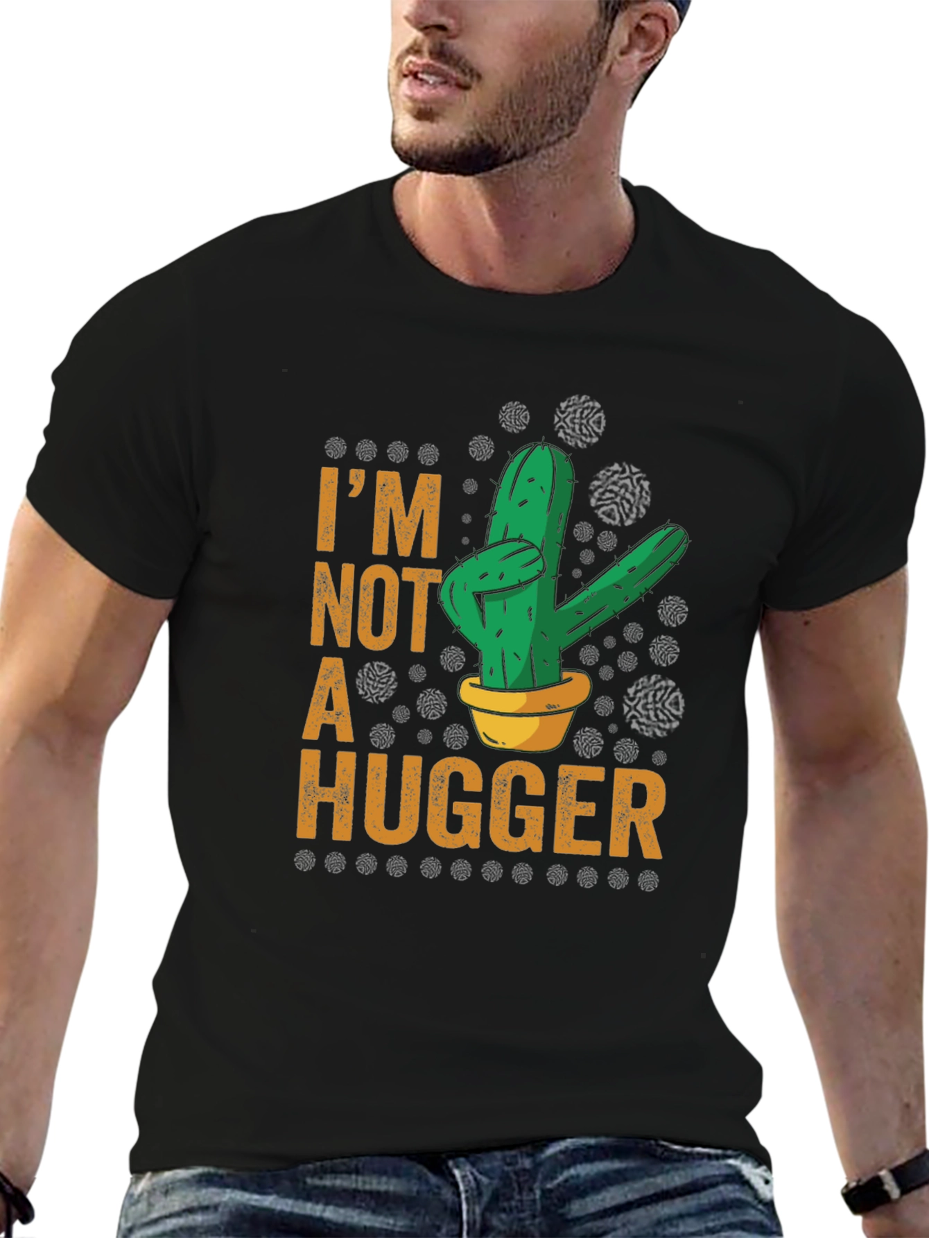Im Not A Hugger Cactus Graphic Tee