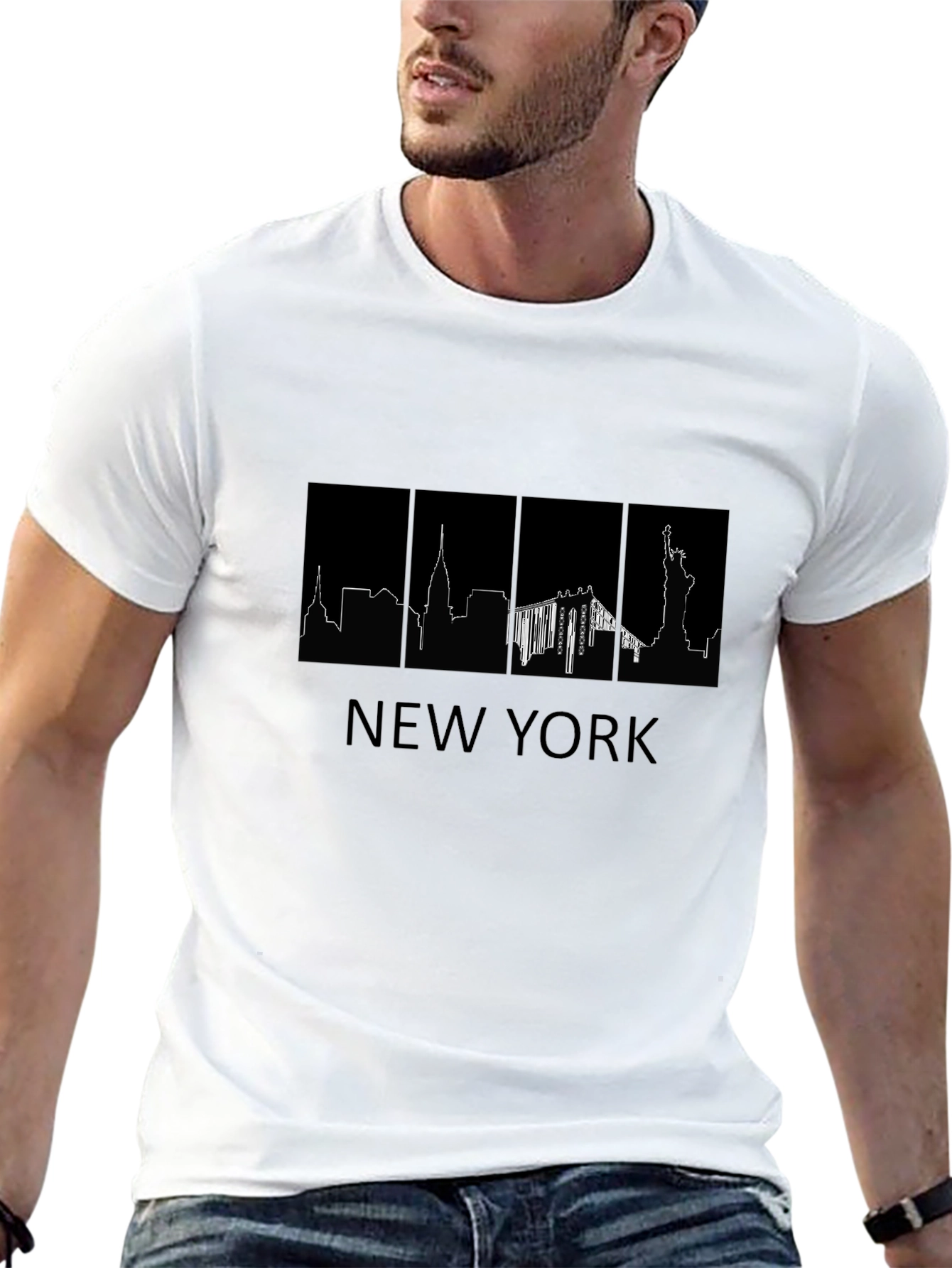 New York Skyline Graphic T-Shirt