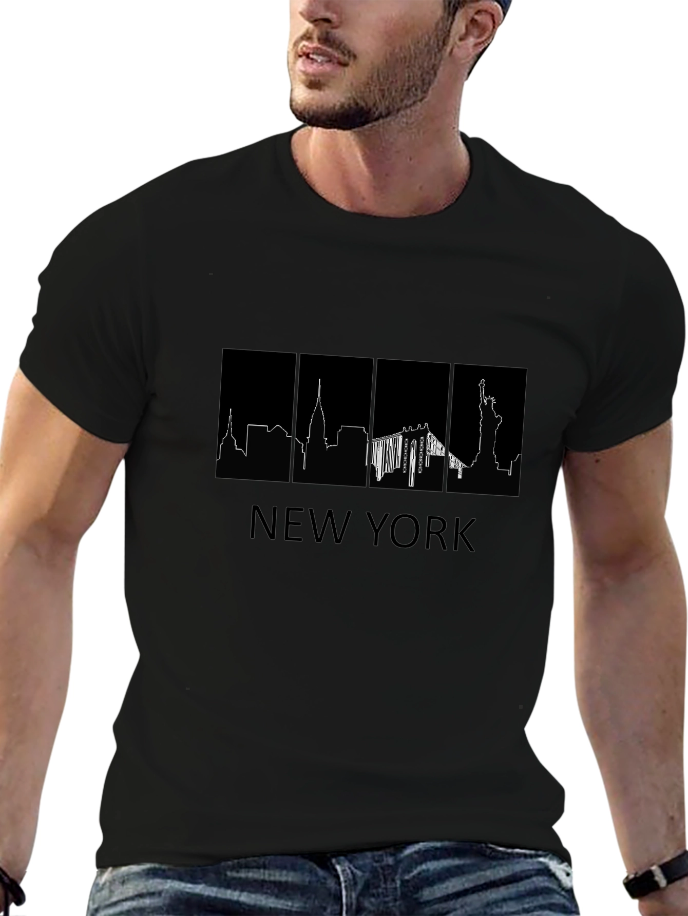 New York Skyline Graphic T-Shirt