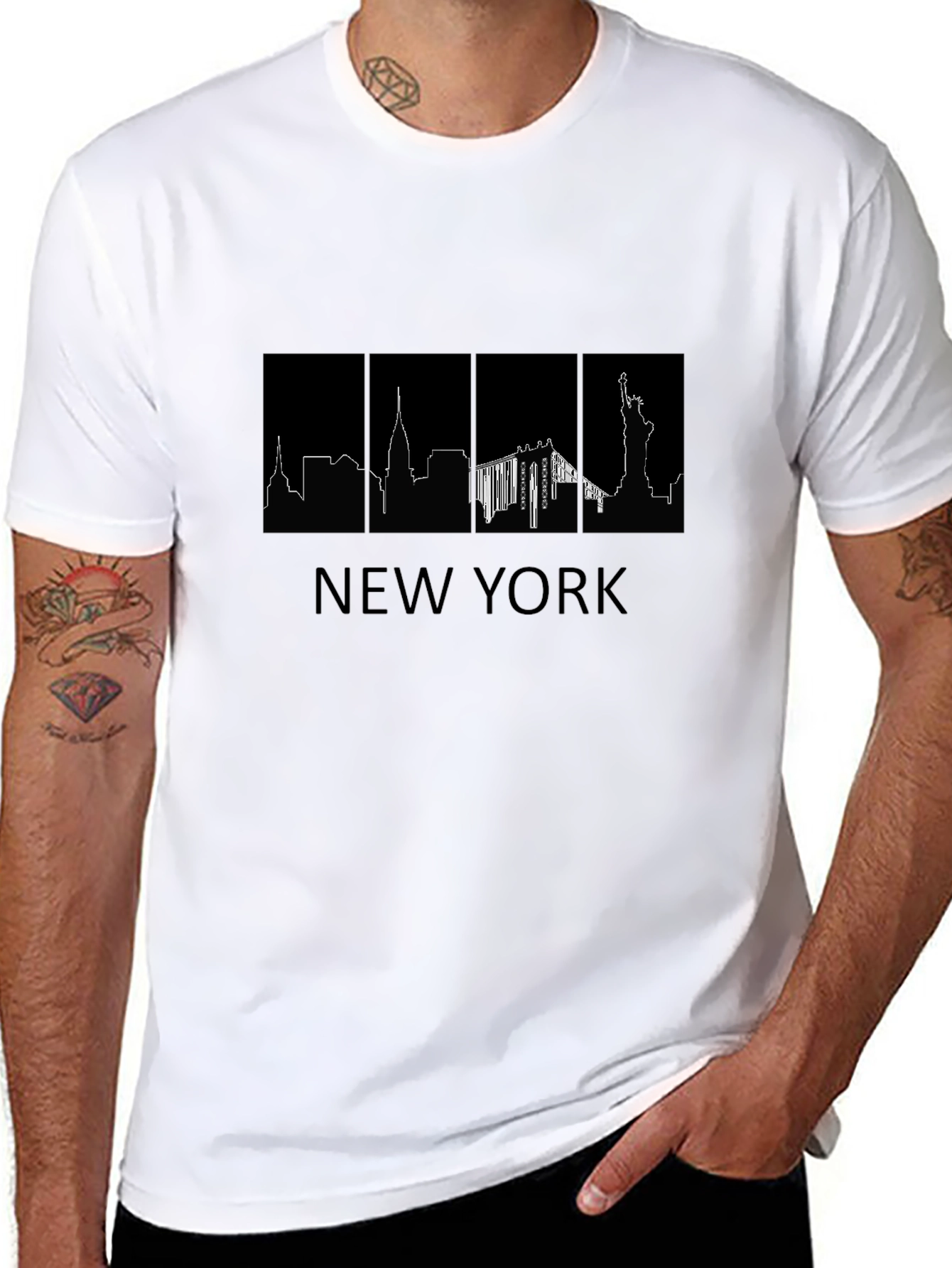 New York Skyline Graphic T-Shirt