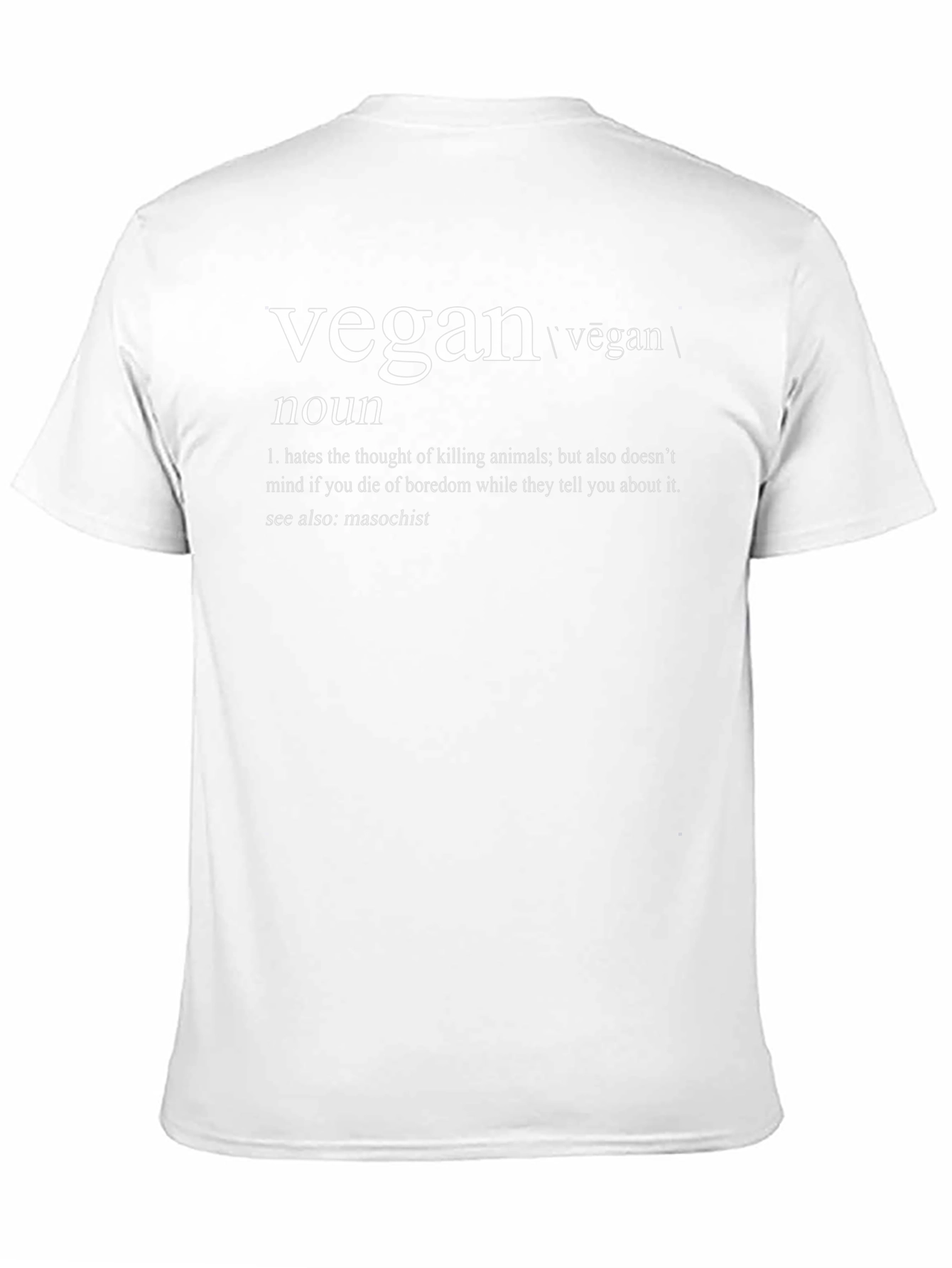 Vegan Definition Black T-Shirt -  Noun Funny Graphic Tee