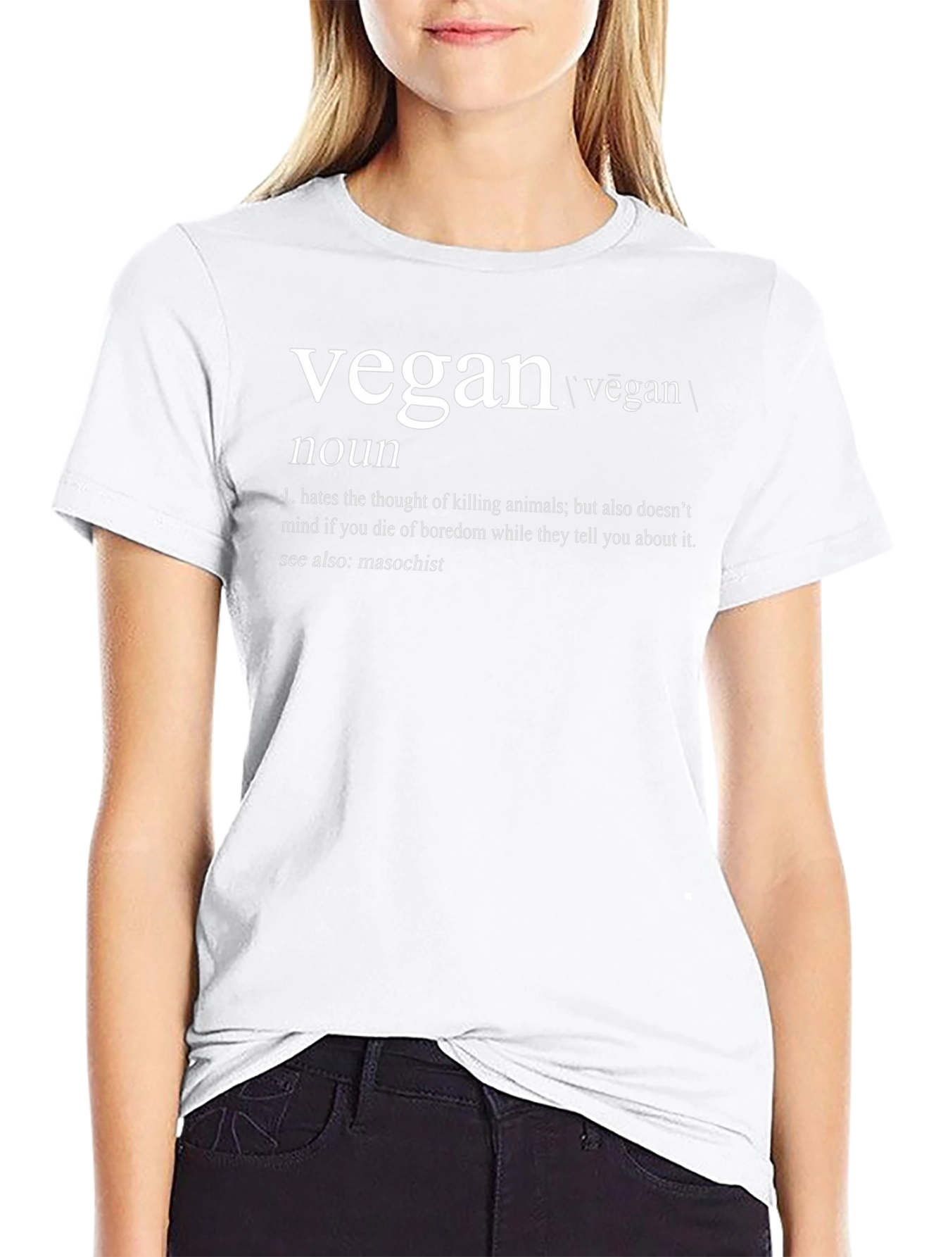 Vegan Definition Black T-Shirt -  Noun Funny Graphic Tee